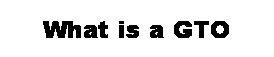 Text Box: What is a GTO
